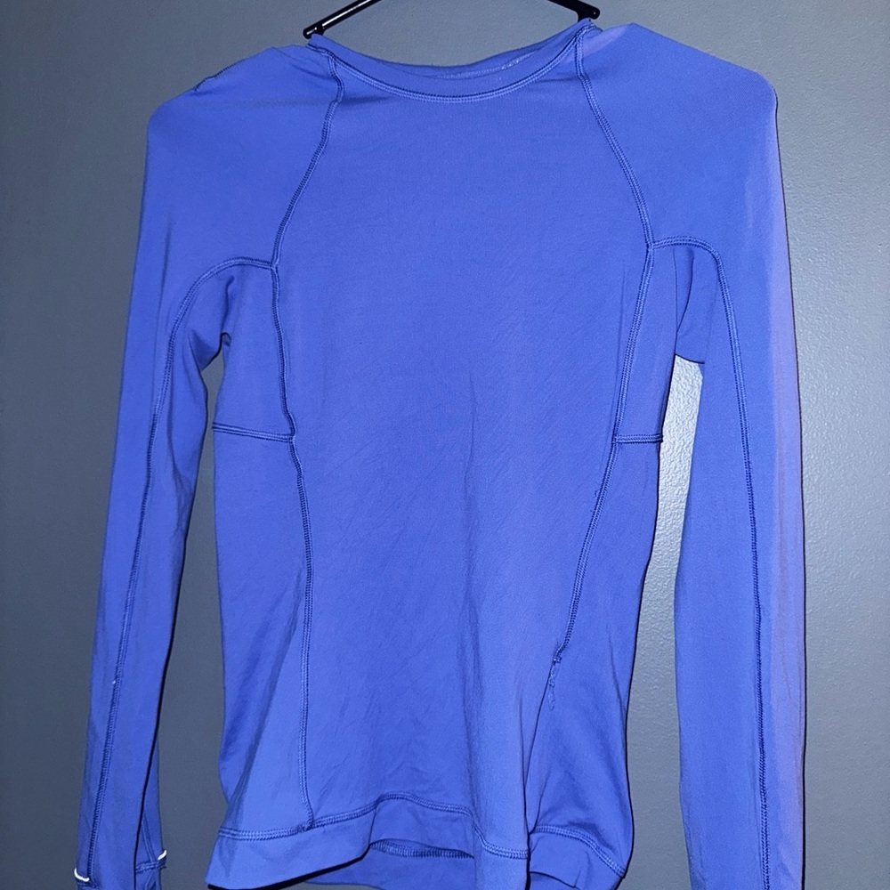 Lululemon Athletica Blue Fitted Long Sleeve Sweatshirt